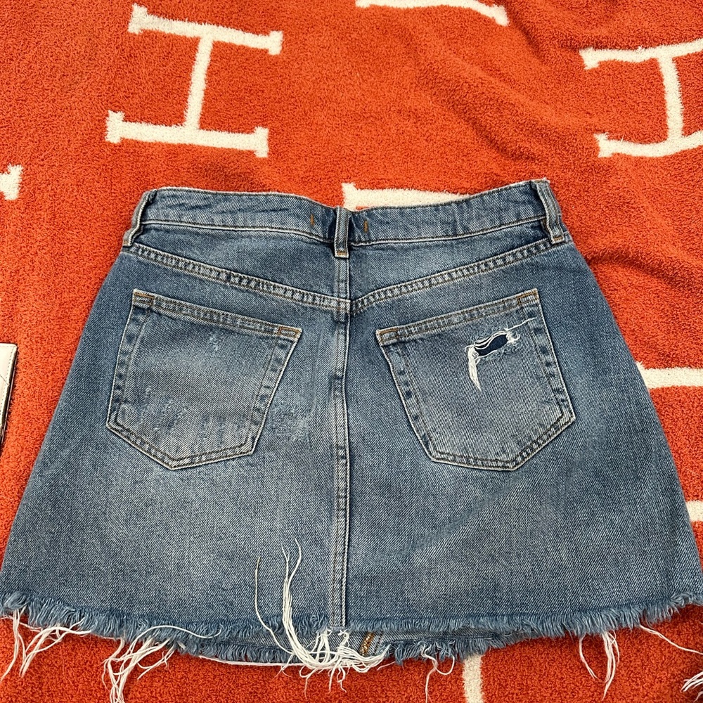 Free People Jean Skirt